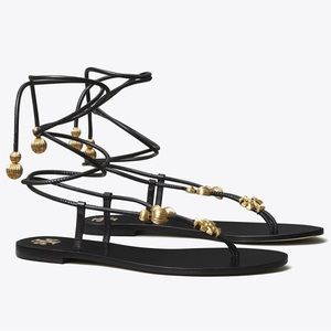 TORY BURCH CAPRI FLAT LACE-UP SANDAL